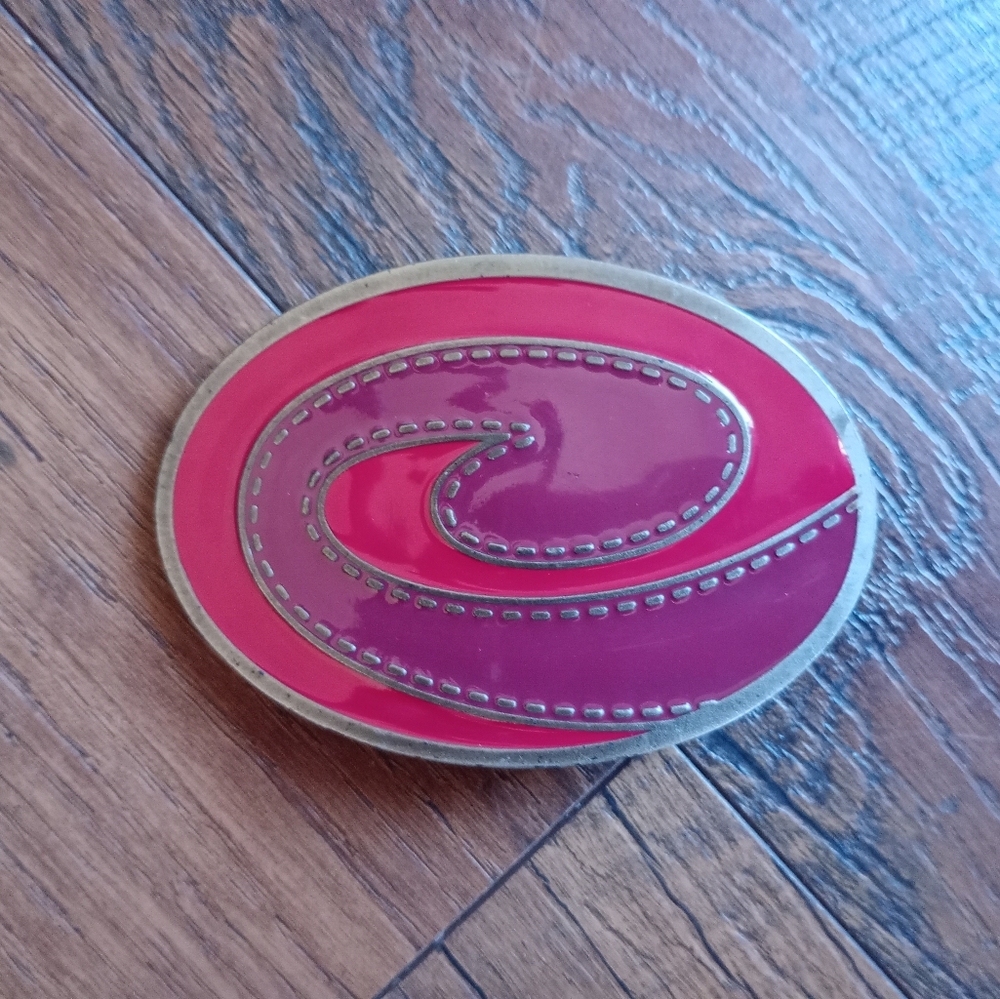 John Young Pink/ Purple and Silver Belt Buckle